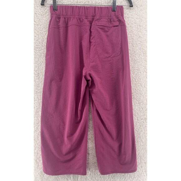 Title Nine Women's XS Wide Leg Crop Pants Recycled High Waisted Stretch Pink - Picture 7 of 10